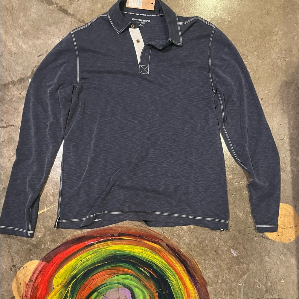 Johnston & Murphy Dark Blue Polo Shirt